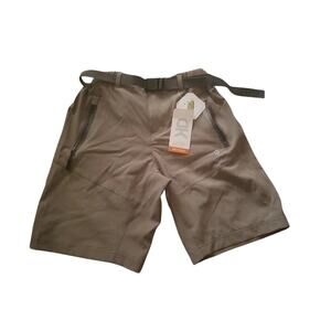 Little Donkey Andy Women's Hiking Travel Shorts Khaki Dry Tech Stretch Size S